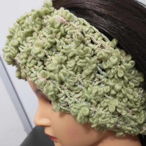 Sold - Novelty Green Headband/Earwarmer - Handmade - Picture 2 of 6